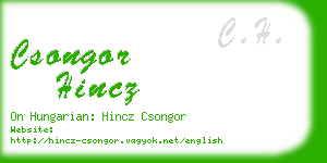csongor hincz business card